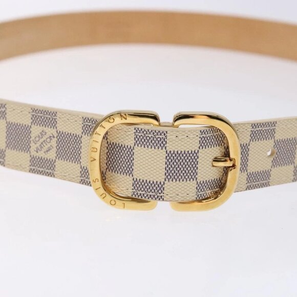LOUIS VUITTON Damier Azur Ceinture Mini Belt 34.3"" M9782 LV Auth - Picture 4 of 15